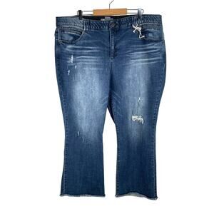 Democracy AbSolution Jeans Plus Size 24W Blue Bootcut High Rise Itty Bitty Boot